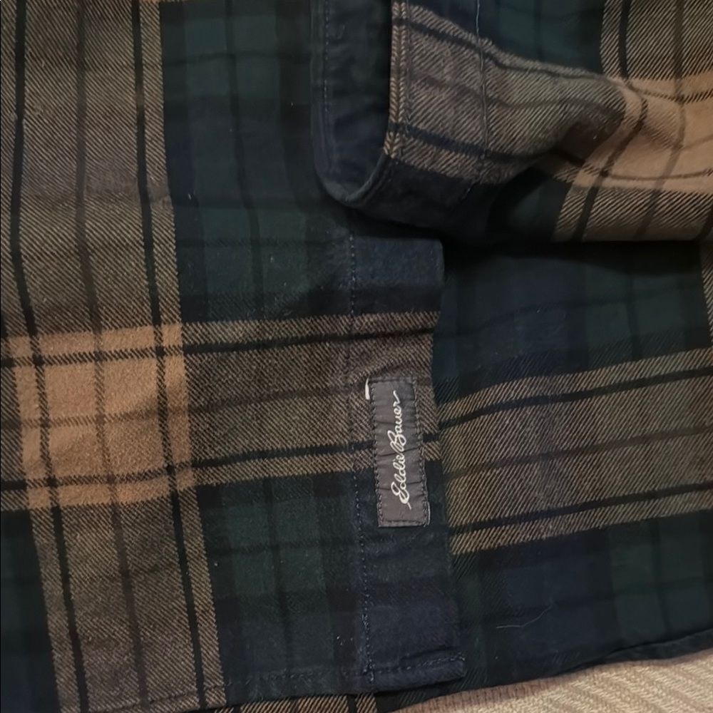 Men's Plaid Shirt - Green and Tan - Picture 4 of 6